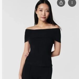 Spanx Brand New Black Off-Shoulder Top